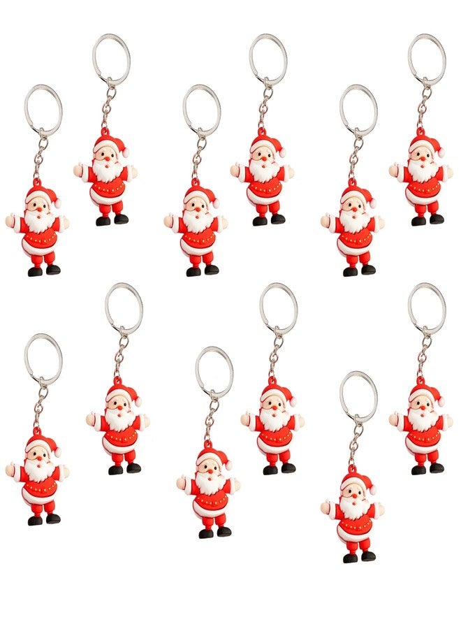 ARTLABEL Cute Keyring Key Chain For Kids Boys Girls & Children Best for Birthday Return Gifts (Santa (Pack of 12)) - Image 1